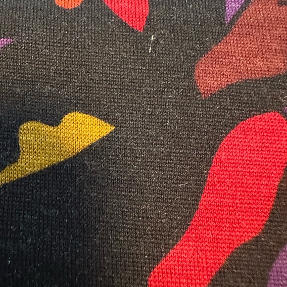 VTG Angela Missoni Wool Floral Long Sleeve Dress Italy Sustainable Flawed Gem S - Picture 9 of 14